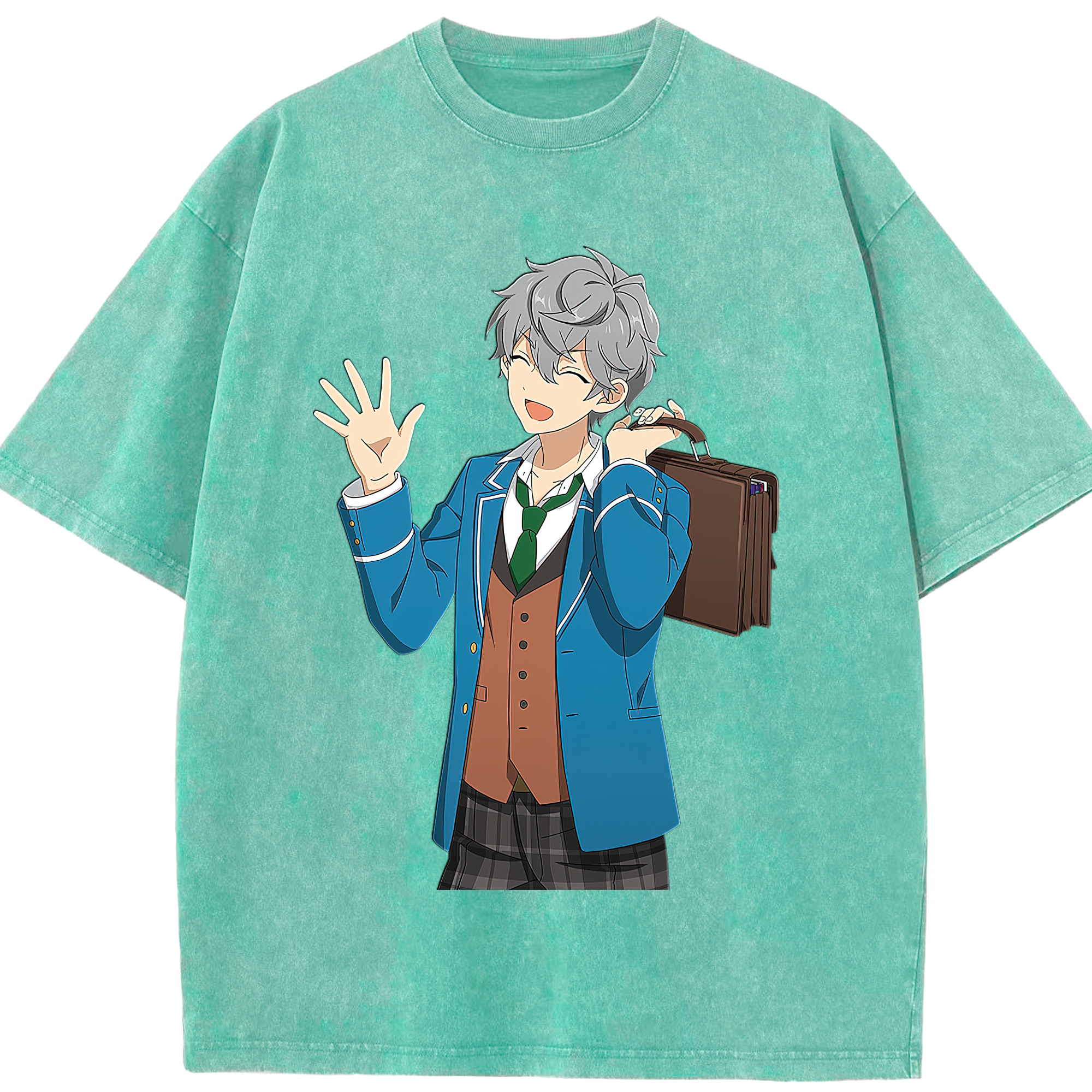 （画像用） あんさんぶるスターズ! Ensemble Stars 綿100% ヴィンテージ風 半袖Tシャツ（フロントプリント）
